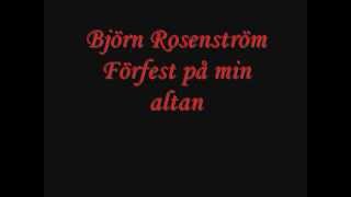 Björn Rosenström - Förfest på min altan (lyrics) chords