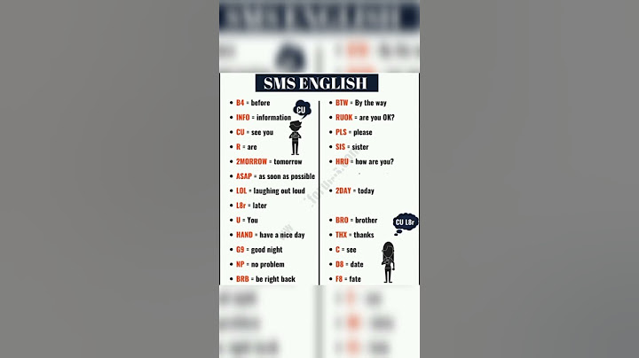 SMS English in short