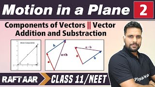 Motion in a Plane 02 || Components of Vector || Vector Addition and Substraction || Class 11/NEET