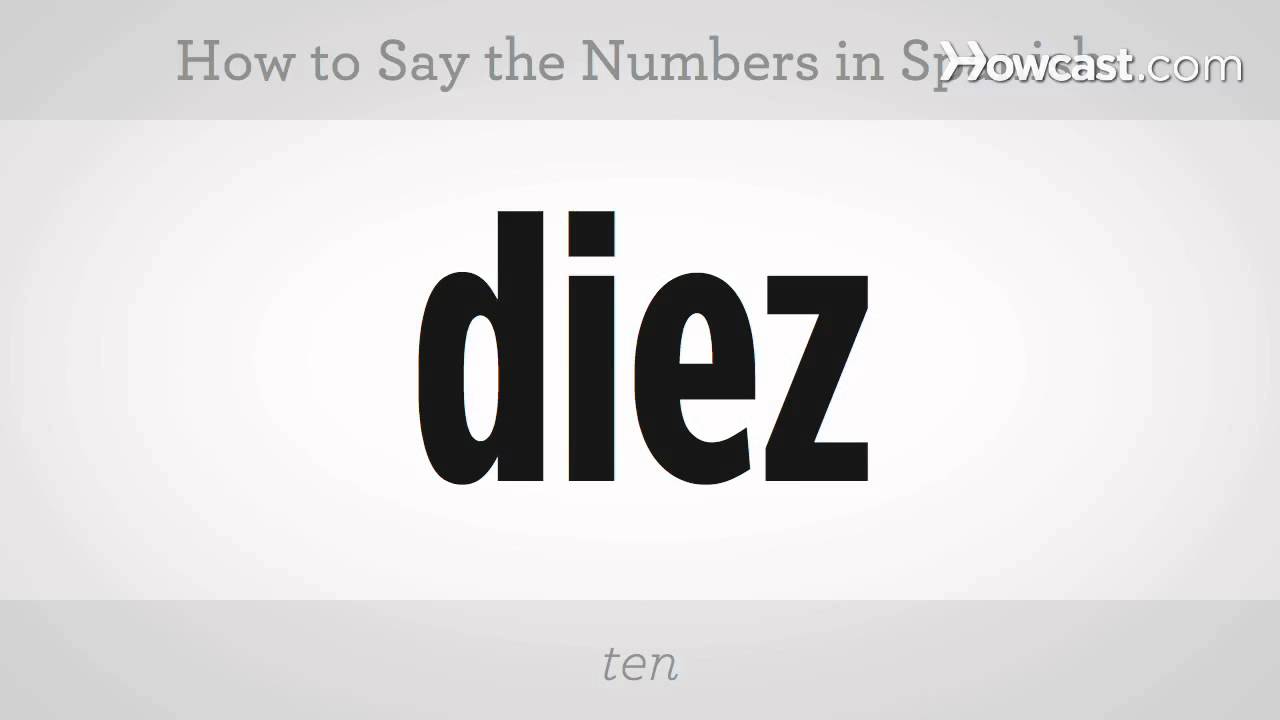 How To Say Numbers In Spanish Spanish Lessons Youtube