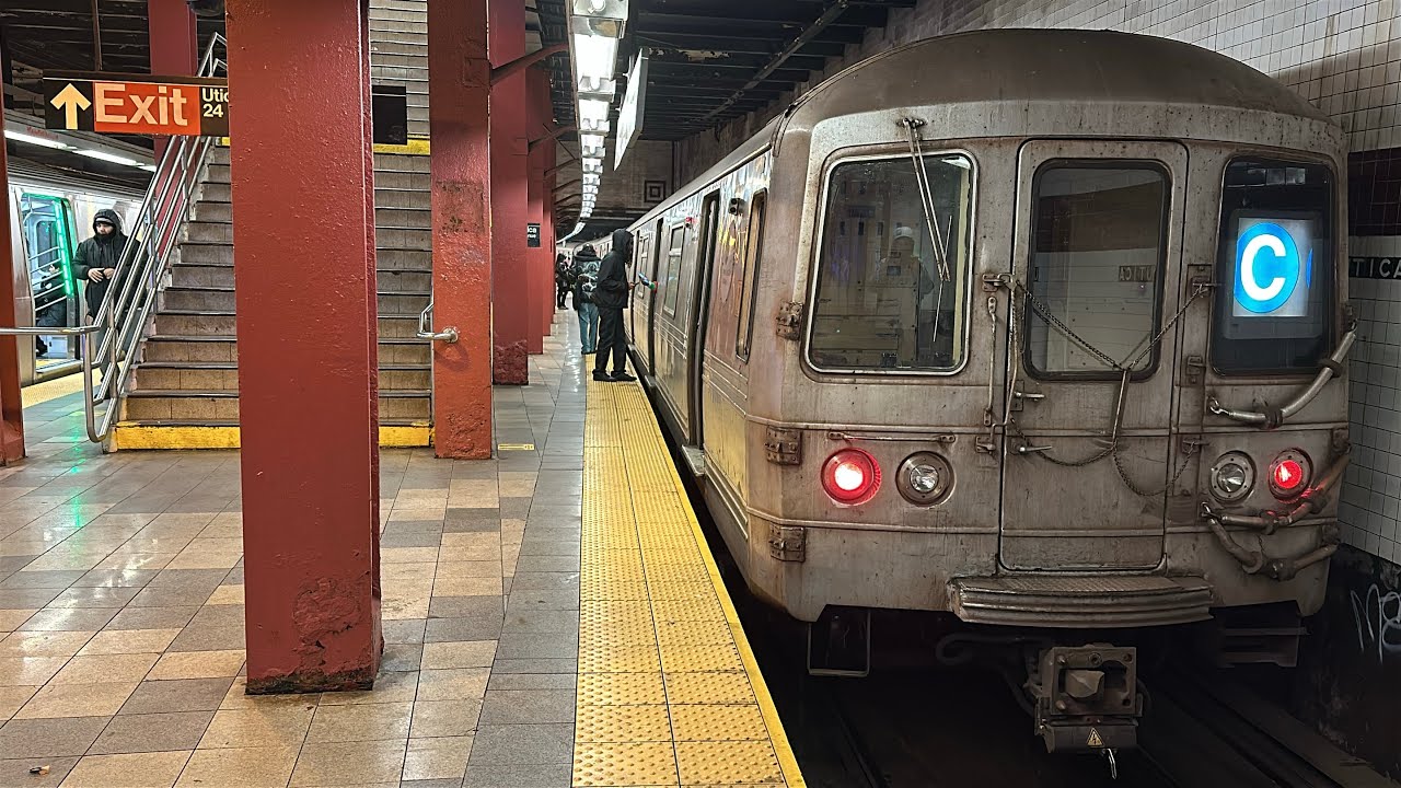 IND Fulton Street Line: (A) (C) Local & Express Trains @ Utica Avenue (R46, R179, R211A, R211T)