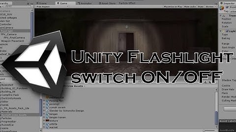 How to make toggle Flashlight on/off in Unity - Unity Turorial