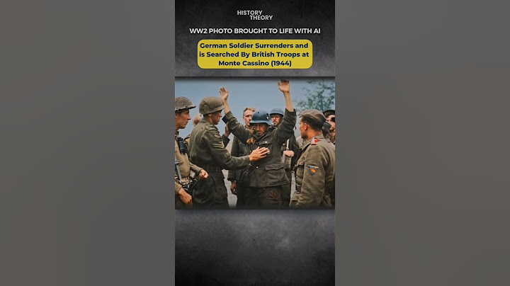 WW2 Photo Brought to Life: German Soldier Surrenders To British Troops at Monte Cassino