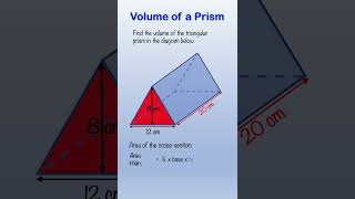 Volume of a Prism #volume #prism #Math