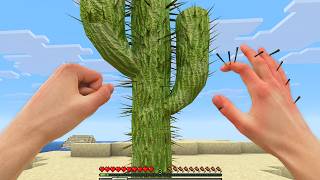 I Tested Realistic Hands in Minecraft 👊🌵