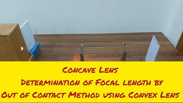 Concave Lens - Determination of Focal Length by Out of contact method using Convex lens