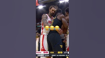 Steven Adams hugging Jimmy Butler during a jump ball 😂