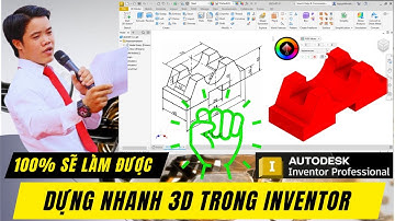 Cách dựng nhanh 3D trong Inventor #khanhacademy #education #inventor