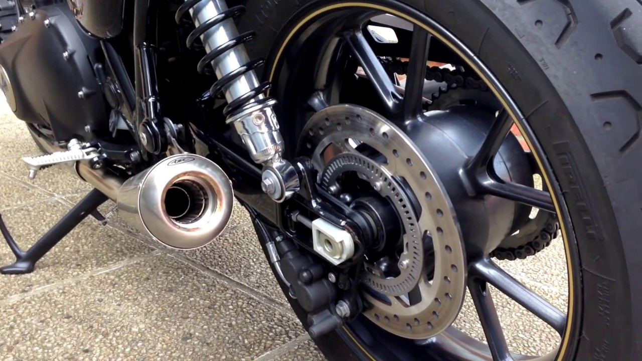 TRIUMPH Street Cup 900 + TEC Bike Parts slipon exhaust. YouTube