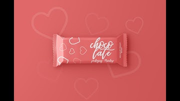 Chocolate Bar Packaging Mockup - How to use video tutorial