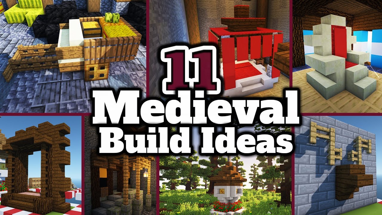 Minecraft: 10+ Medieval Decoration Ideas  Village Decoration Ideas  (Tutorial) 