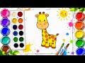 Giraffe painting video | painting tutorial for kids | painting video | Indian Play House