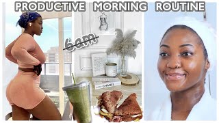 LAZY TO PRODUCTIVE | REALISTIC AND PRODUCTIVE MORNING ROUTINE | JOURNEY TO BEING THAT GIRL SERIES