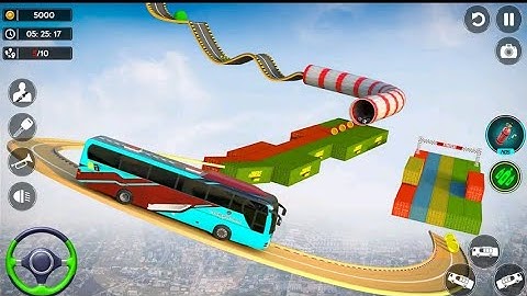 Bus Stunt Game 2023 - Impossible Bus Stunt Driving Simulator Games - Android Gameplay #2