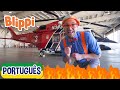 Blippi Português Helicóptero dos Bombeiros | Vídeos Educativos para Crianças |As Aventuras de Blippi