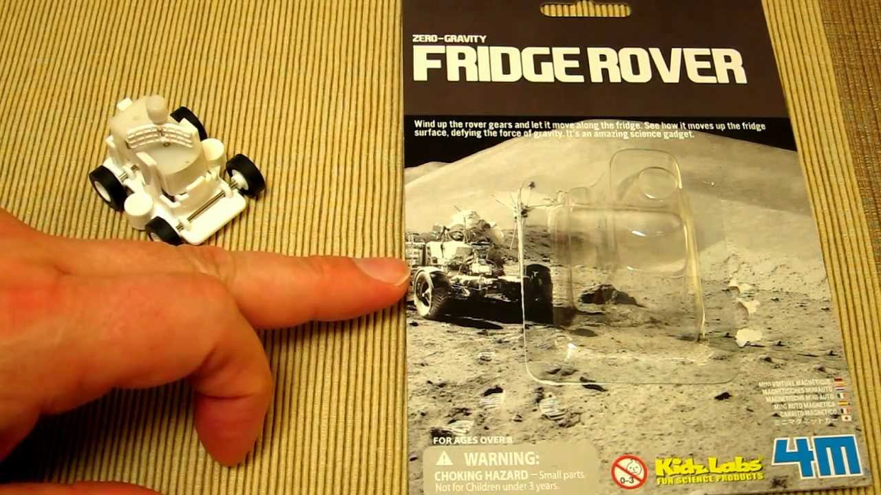 Zero Gravity Fridge Rover - Great educational wind up toy - Magnetic and climbs vertically