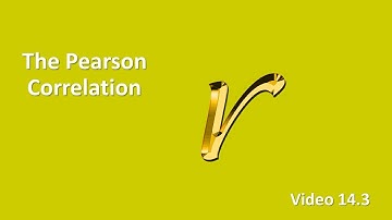 PSY 230 Video 14.3: The Pearson Correlation