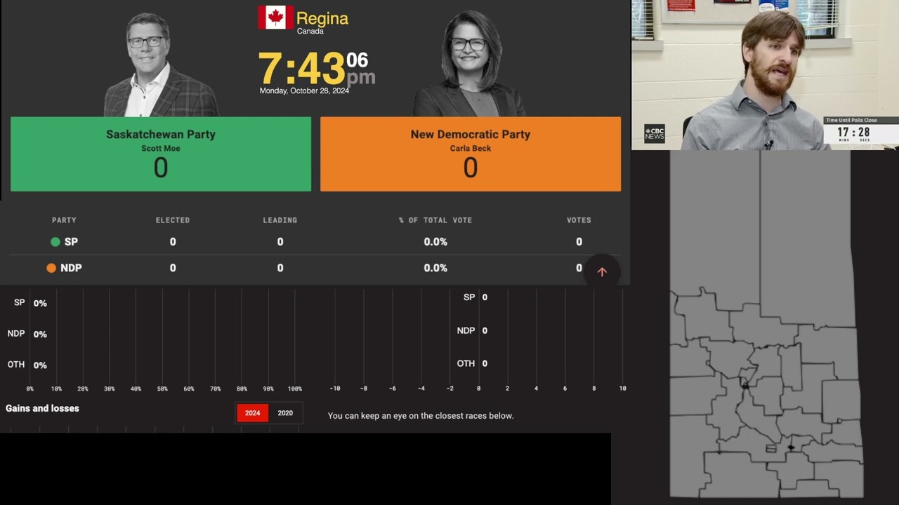 2024 Saskatchewan Election - Full Coverage + Live Map and Vote Count