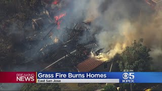 Maria medina reports on large grass fire forcing some evacuations in
east san jose (7-11-2017)