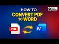 How to Convert PDF to WORD in Tamil