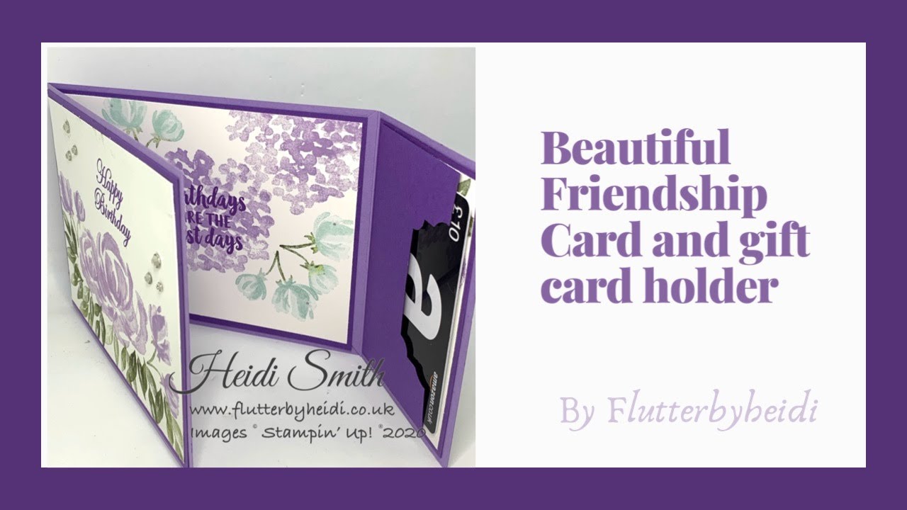 Gift Card Holder # how to make a Beautiful Friendship card Fun Fold ...