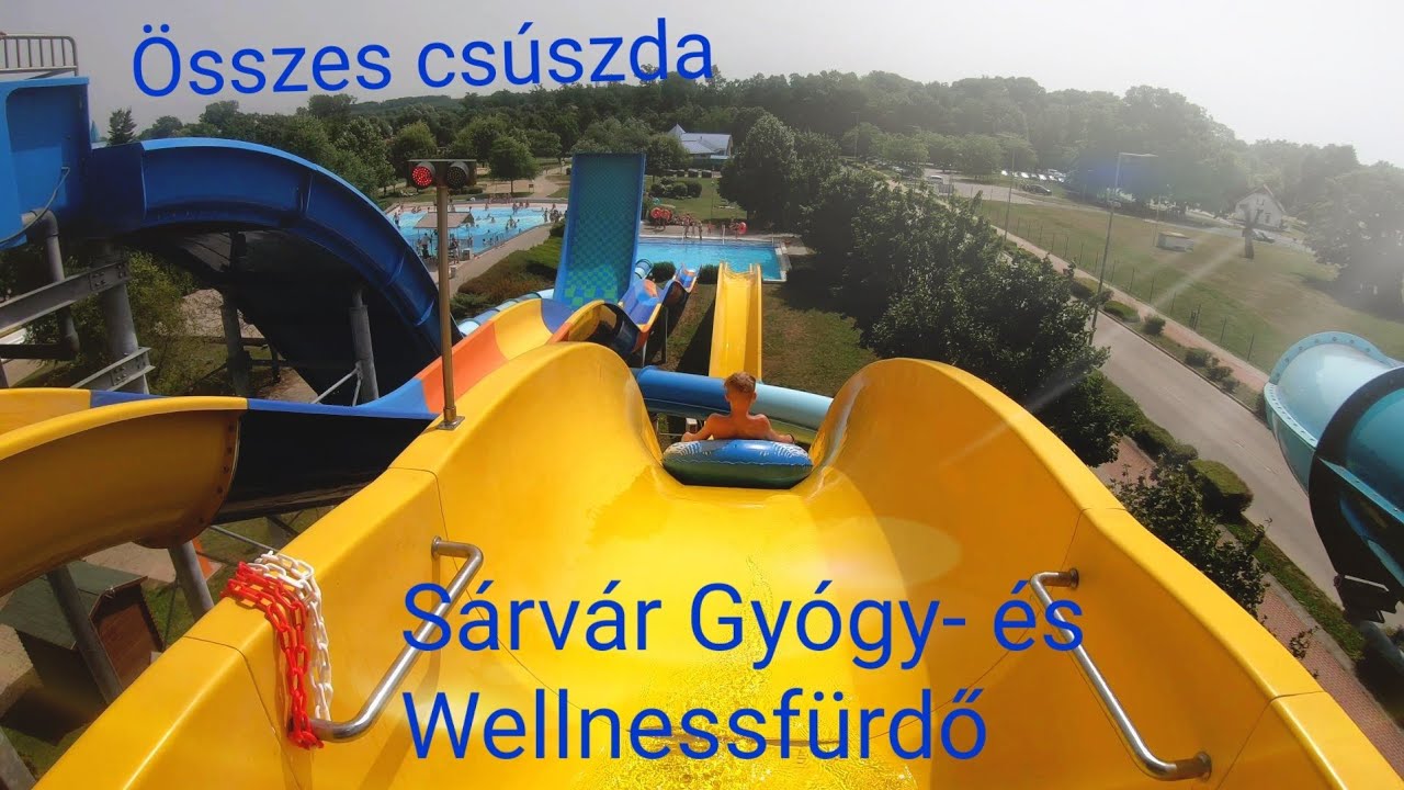 Sárvár Gyógy- és Wellnessfürdő 2021 | Aquapark | Strand | Összes csúszda | 4K