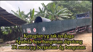 Kerugian yg terduga apabila besi dipotong ditempat yg berlainan#tukangrumah #besibangunan