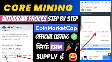Satoshi Core Mining Listing Price 0.97$🥰 core mining new update, Satoshi Btc Withdrawal, CMC listing