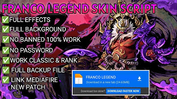 Script Skin Franco Legend - King Of Hell No Password | Full Effect Voice | Patch Latest