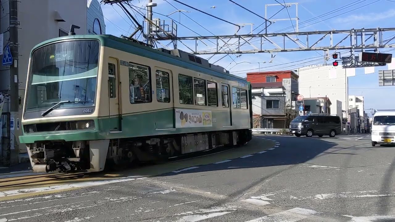 江ノ島電鉄（江ノ電）：江ノ島ー腰越間併用区間1（2019年11月17日撮影