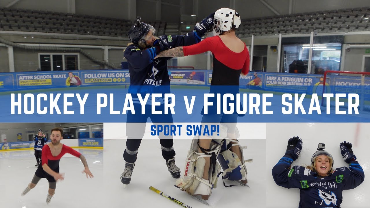 ICE HOCKEY PLAYER v FIGURE SKATER SPORT SWAP! Couples challenge