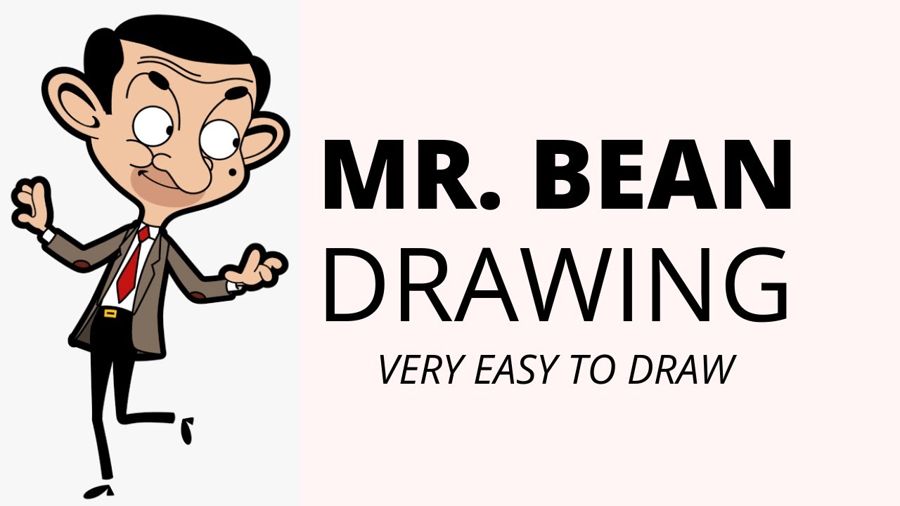 How to Draw Mr. Bean Cartoon Drawing Bean Tutorial very easy to