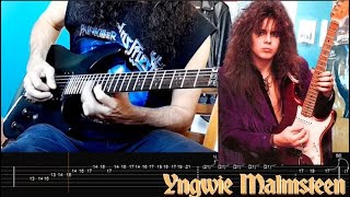 Yngwie J Malmsteen  Heaven Tonight solo Wtab   Tutorial