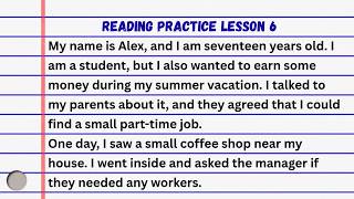A1 English Reading Practice 6 | My First Job