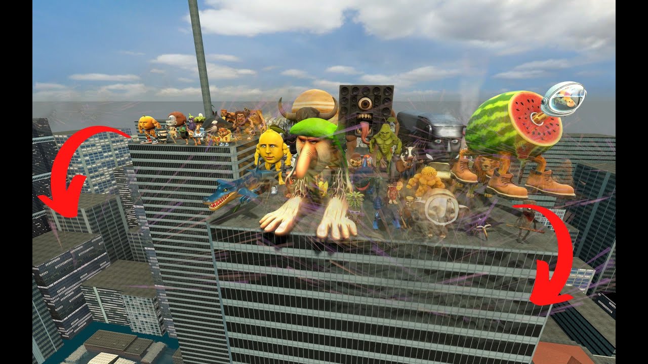 Spartan Kicking Brainrot Italian Meme's in The Flooded Big City | Garry's Mod