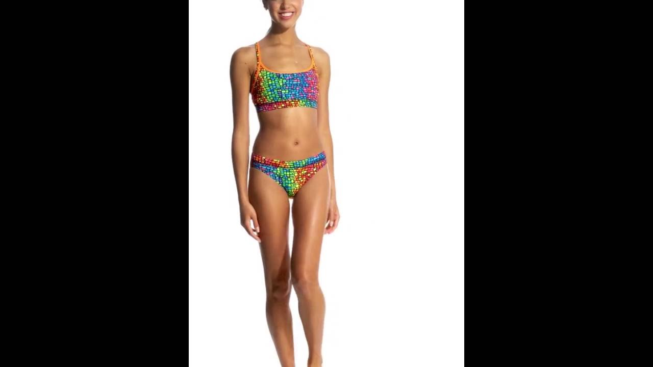 Funkita Mosaic Magic Sports Top Swimsuit | SwimOutlet.com - YouTube