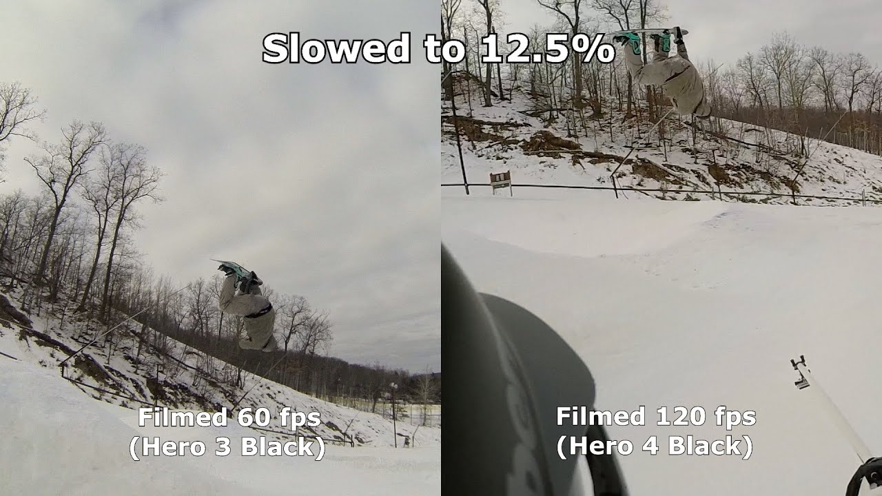 Slow Motion Test (60fps vs 120fps) GoPro Hero 3 vs 4 Black Edition