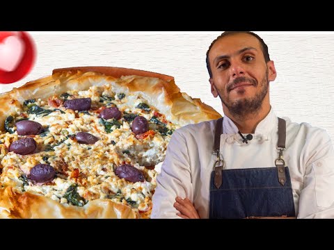 فطيره الجلاش بالسبانخ على طريقة ابو خيري