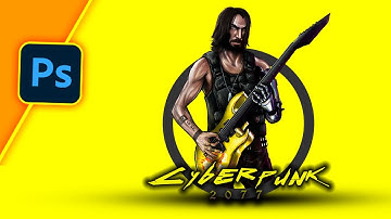 Cyberpunk Logo icon Design in Photoshop