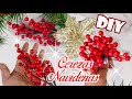 Manualidades Navideñas / Cómo Hacer Cerezas Navideñas Fácil