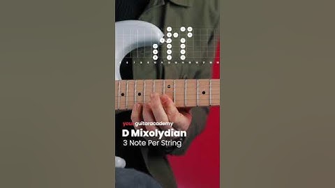 D Mixolydian Scale (3 Note Per String) #guitarlessons