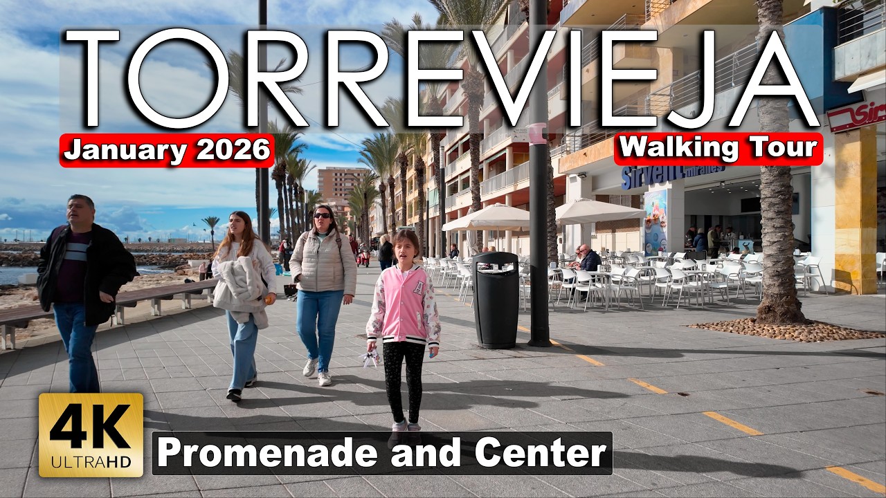 Torrevieja - Promenade & Center, January 17, 2026 - Spain | Costa Blanca - Walking tour [4k 60fps]