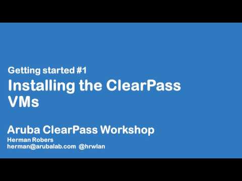 Aruba ClearPass Workshop - Getting Started #1 - Importing the ClearPass VM in ESXi