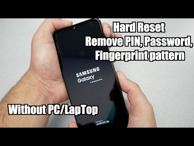 Samsung Galaxy A32 How Hard Reset Removing PIN, Password, Fingerprint pattern No PC class=