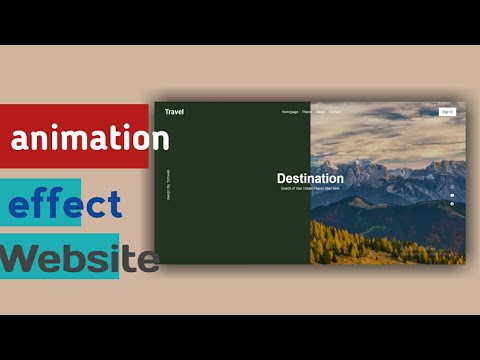 Website design with animation effect, JavaScript tutorial, landing page ...