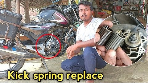 Bajaj discover kick spring replacement _ How to install kick spring किक स्प्रिंग लगाने का तरीका
