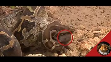 Python Snake Swallows  Stubborn Rat Alive Real Footage Caught On Camera