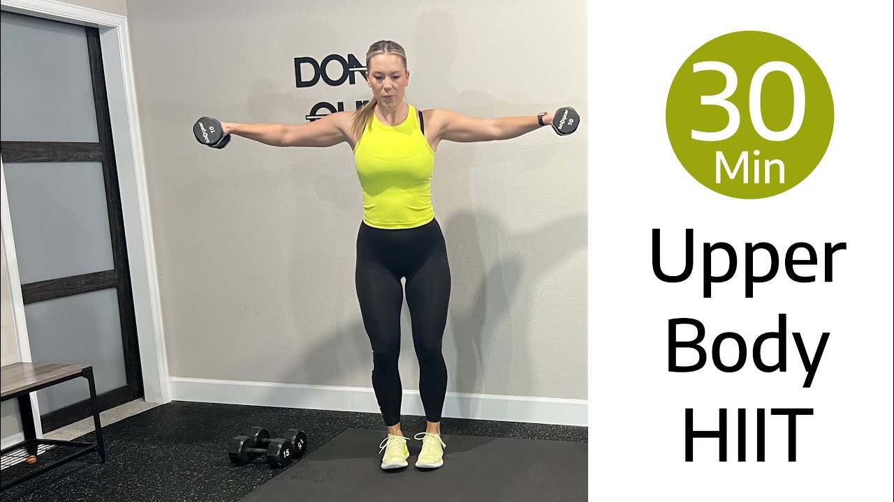 30 min Upper Body HIIT with Dumbbells - YouTube