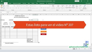 Como crear tu App de Facturacion e Inventario en Excel Basico - Video 20