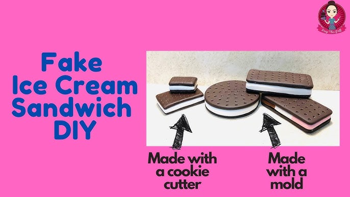 Fake Ice Cream Swirl & Ice Cream Scoop - Playcode3 Air Dry Foam Clay 